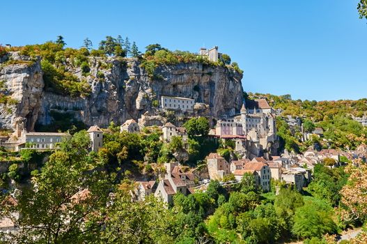 The ancient Citte of Rocamadour, in Midi-Pirenee, France