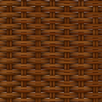 Abstract decorative wooden textured basket weaving. 3D image