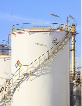 RFM extract chemicals tank strorage in petrochemical refinery plant use as industry scene background