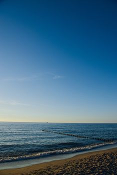 beach and Baltic Sea in summer time