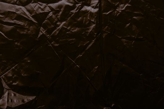 Crumpled plastic film texture . High resolution