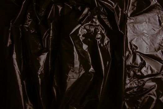 Crumpled plastic film texture . High resolution