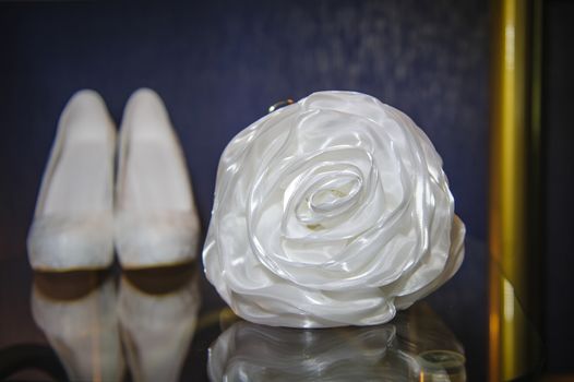 wedding handbag bride in the form of roses