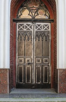 door decoration in forged iron Old town 