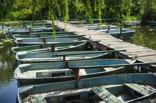 old mooring boats
