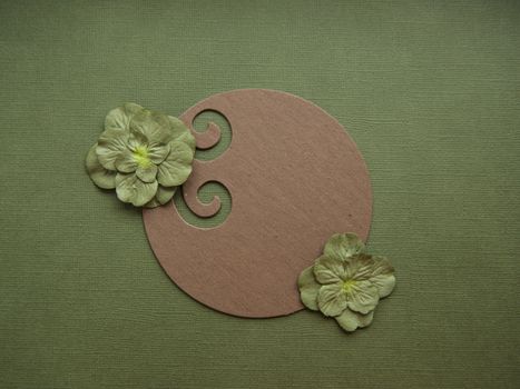Abstract beautiful background in the style of mixed media with floral ornament 