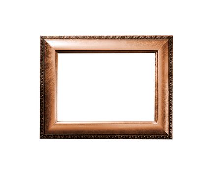 Gold frame isolated on white background