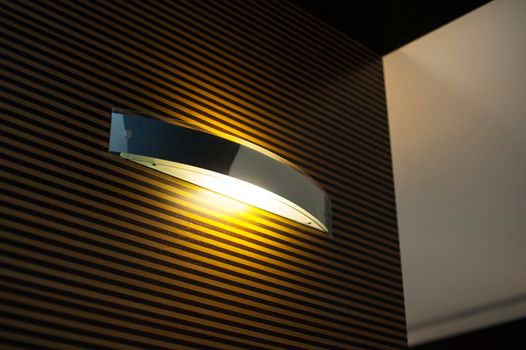 Lighting Wall lamp in a room Interior at night