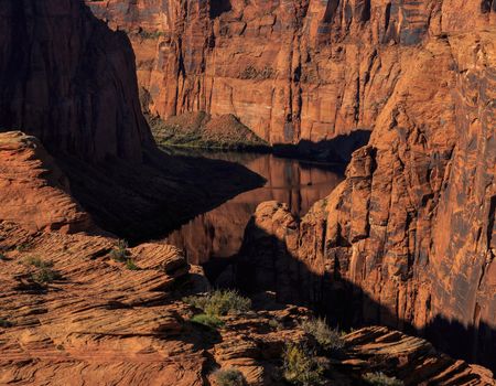 Beautiful  scenic glen canyon recreation area at Arizona, US