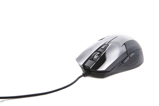 black playing game computer mouse on white backgroundd use for multipurpose technology object