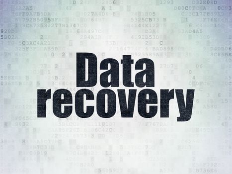 Data concept: Painted black word Data Recovery on Digital Data Paper background