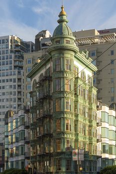 San Francisco, Ca, USA, October 22, 2016: The Coppola building in the financial quarter of San Francisco