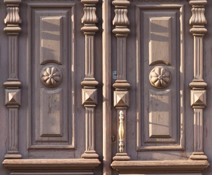 old wooden doors with beautiful pattern background