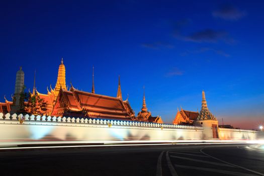 grand palace landmark of bangkok thailand in dusky time