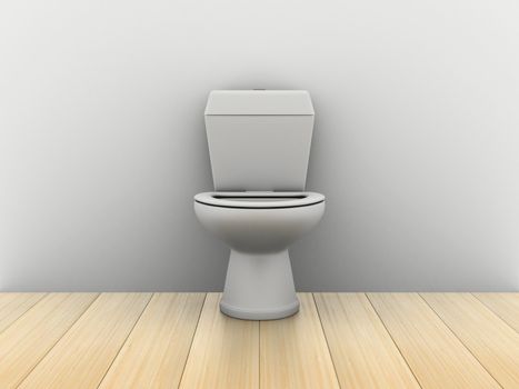Room with water closet. 3D image