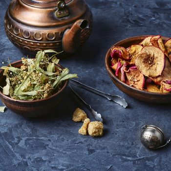 Dried inflorescences for treatment linden tea broth