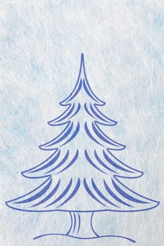 Abstract christmas tree and space for text, christmas card