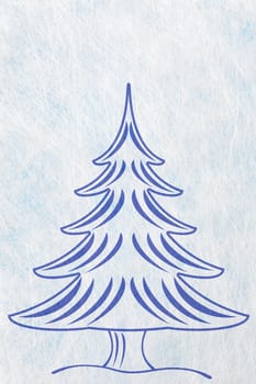 Abstract christmas tree and space for text, christmas card
