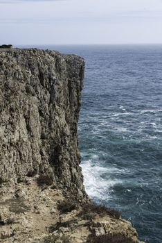 big rock in the ocean near sagres portugal