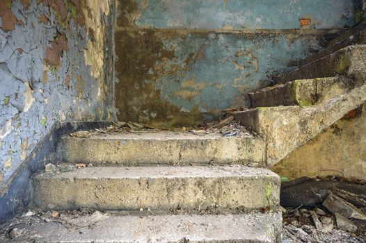 ruins of a very heavily polluted industrial factory, industrial series