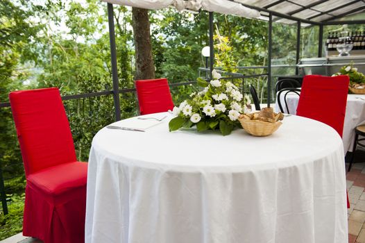 a weddin table in the Tercesi castle