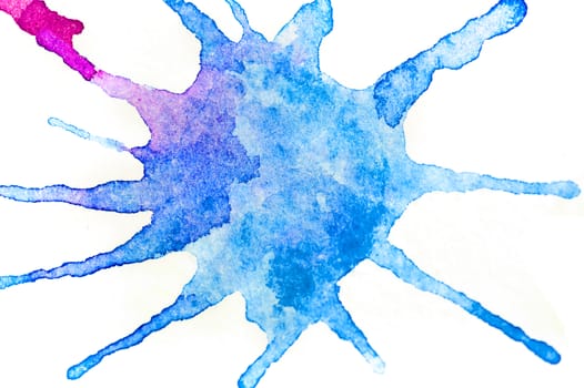 abstract watercolor background as blots on white background.