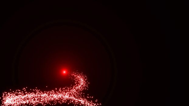 New Year tree and neon text. CG animation