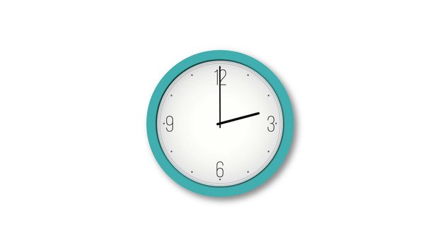 Animated clock counting down. Seamlessly loops. Time lapse
