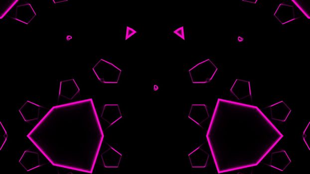 Looping kaleidoscope sequence. Abstract motion graphics background
