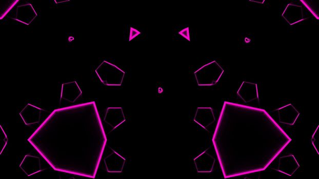 Looping kaleidoscope sequence. Abstract motion graphics background