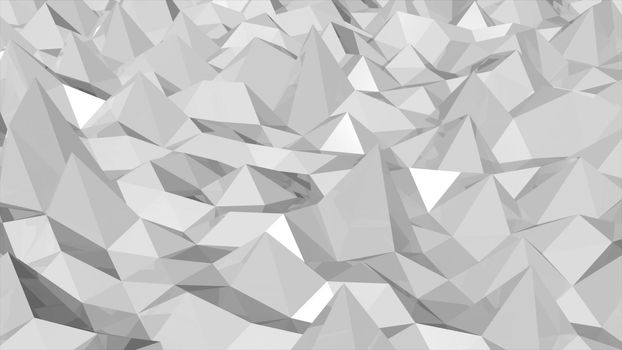 Low poly abstract background. Fractal white background