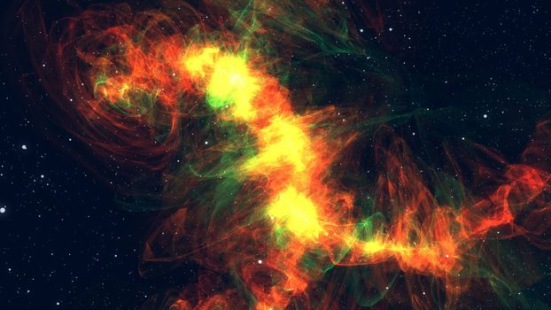 Approximation to the fantastic and colorful nebula. Realistic Galaxy Milky Way