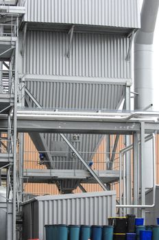 Storage tanks, chemical storage areas, waste recycling
