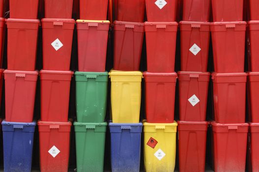 Storage tanks, chemical storage areas, waste recycling