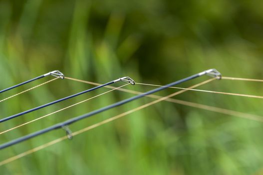 Fishing rod in the lake, waiting for the key, France
