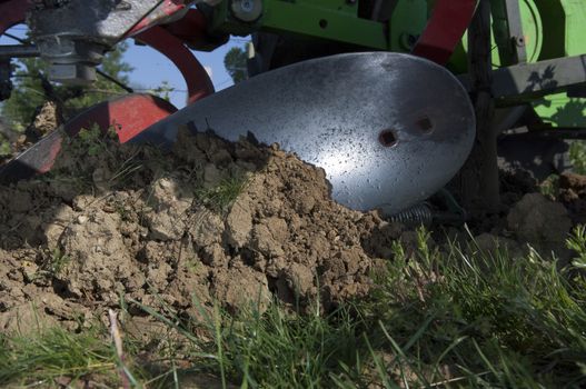 Tractor preparing land, Bordeaux Vinyard, France, Europe