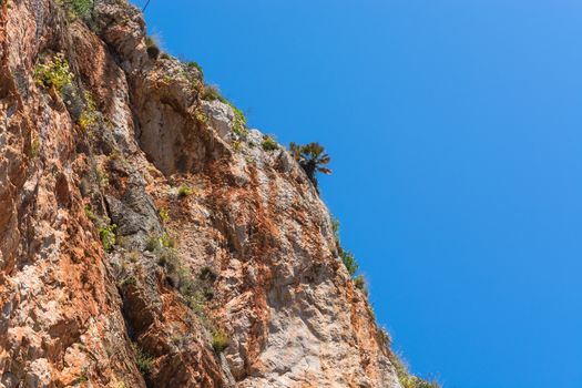 Cliffs on the steep west coast of Mallorca.