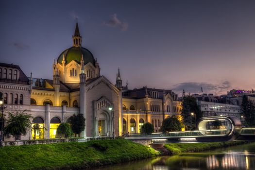 Academy of Fine Arts by night, Sarajevo, Bosnia and Herzegovina