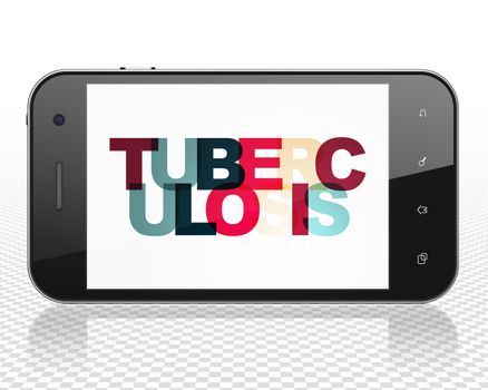 Medicine concept: Smartphone with Painted multicolor text Tuberculosis on display, 3D rendering