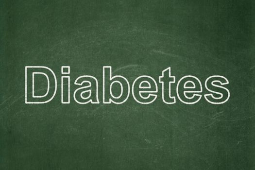 Medicine concept: text Diabetes on Green chalkboard background