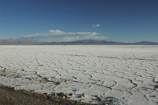 View of the Salinas Grandes salt flat