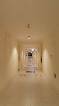 Bright corridor in the apartment.