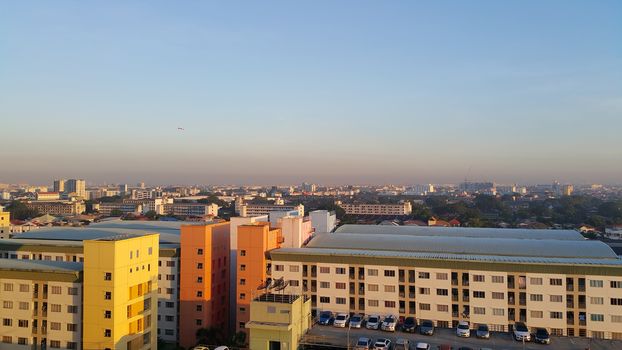 Bangkok city scene in the morning.