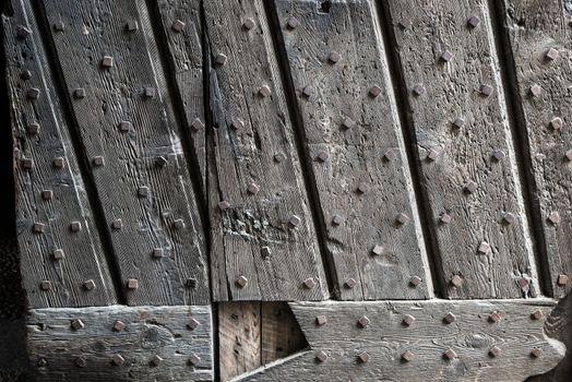 Sforzesco castle of Vigevano, Details of the wooden door.