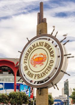 San Francisco, CA, USA, October 23, 2016: Fishermans Wharf of San Francisco Sign