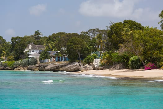 Residences as seen from a catamaran off the coastline of Barbados