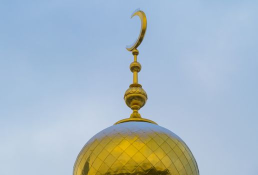 Moscow Cathedral Mosque, Russia, Islamic crescent 2016