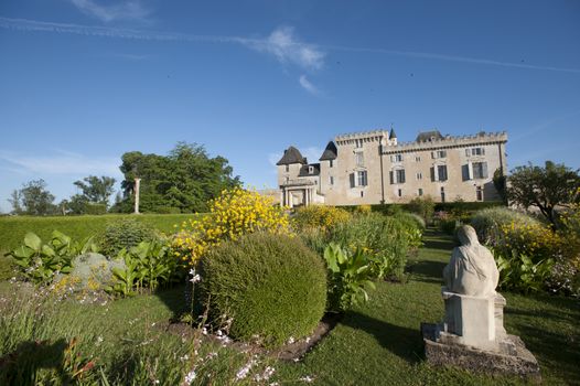 Castle of Vayres in Gironde, Aquitaine, France