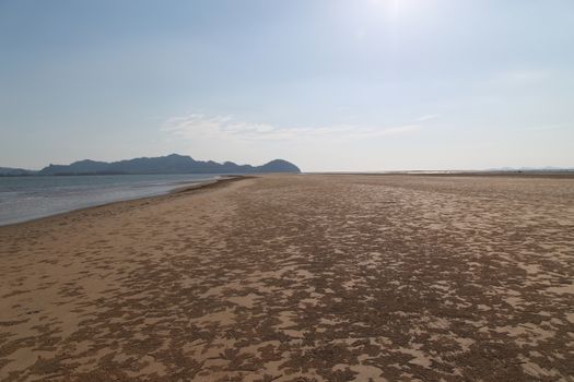 Beach appear when sea water down