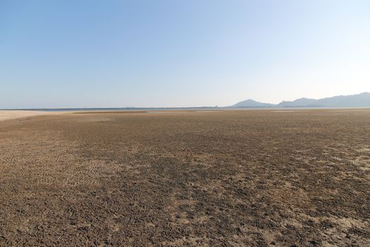 Beach appear when sea water down